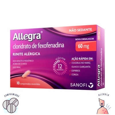 Allegra 60 mg com 10 comprimidos